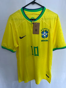 Signed Neymar Jr Brazil 2022 World Cup Shirt