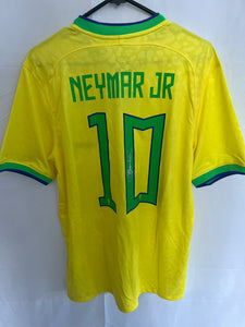 Signed Neymar Jr Brazil 2022 World Cup Shirt