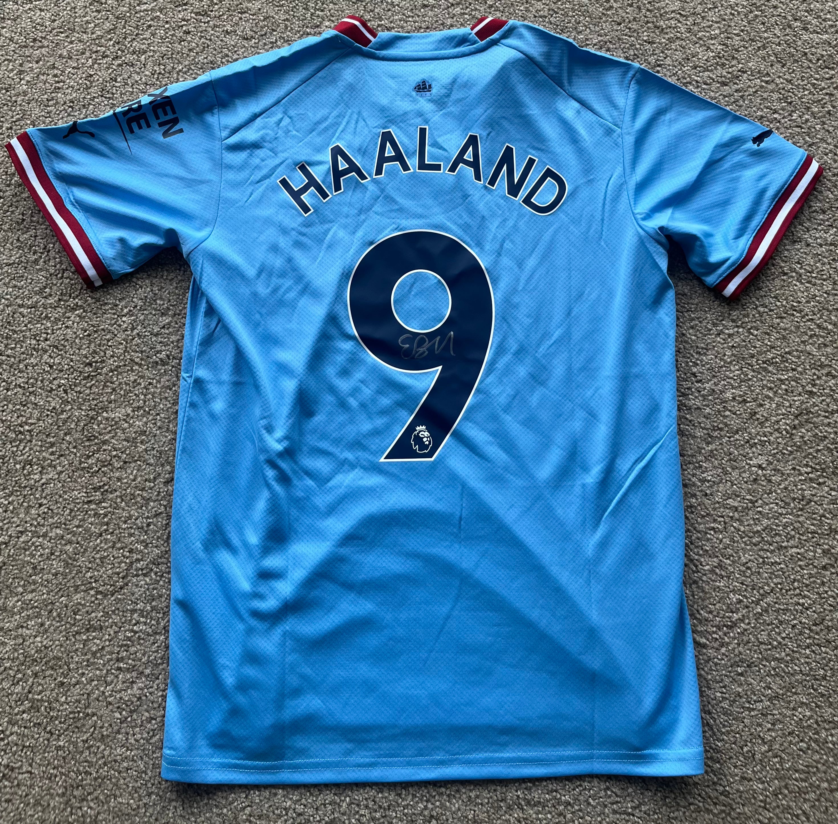 Signed Erling Haaland Man City 2022/2023 Home Shirt