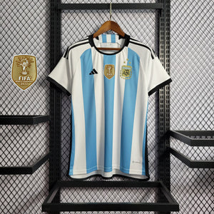 Argentina Home 3 Stars World Cup Winners Shirt Fans Version 2022/2023