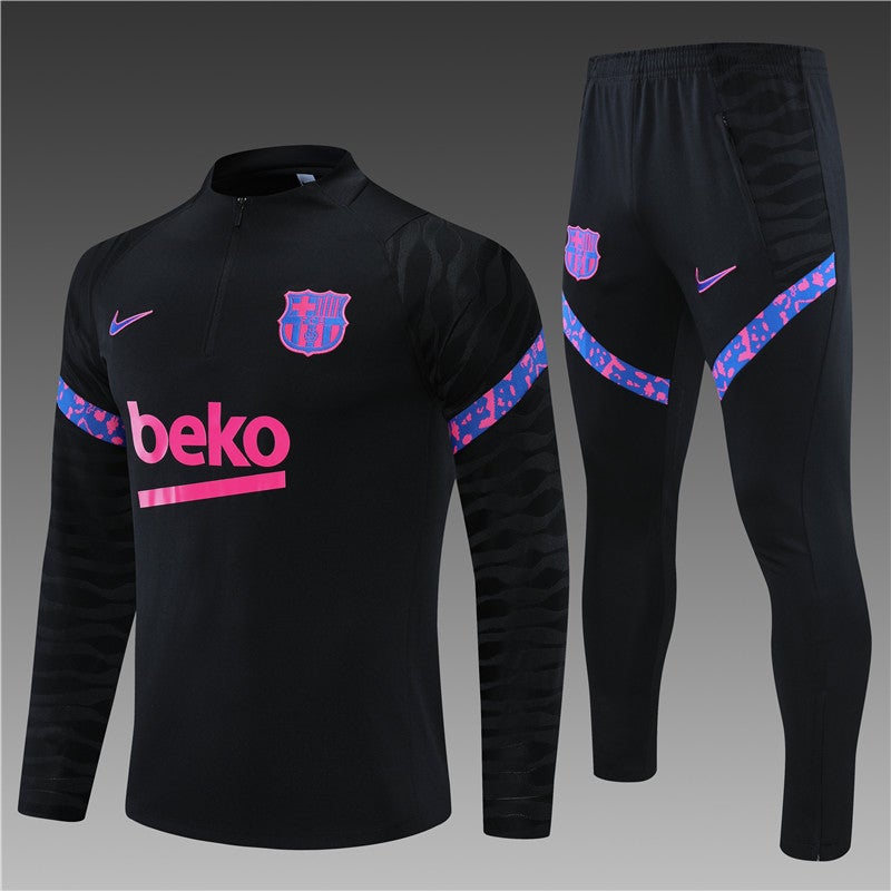 Barcelona 2021/2022 Training Tracksuit (Black/Pink)
