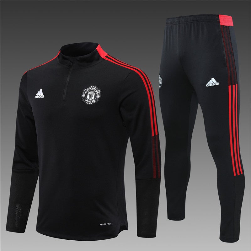 Manchester United 2021/2022 Training Tracksuit (Black/Red)