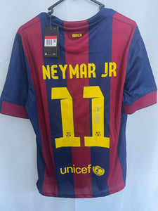 Signed Neymar Jr Barcelona 2014/2015 Retro Shirt