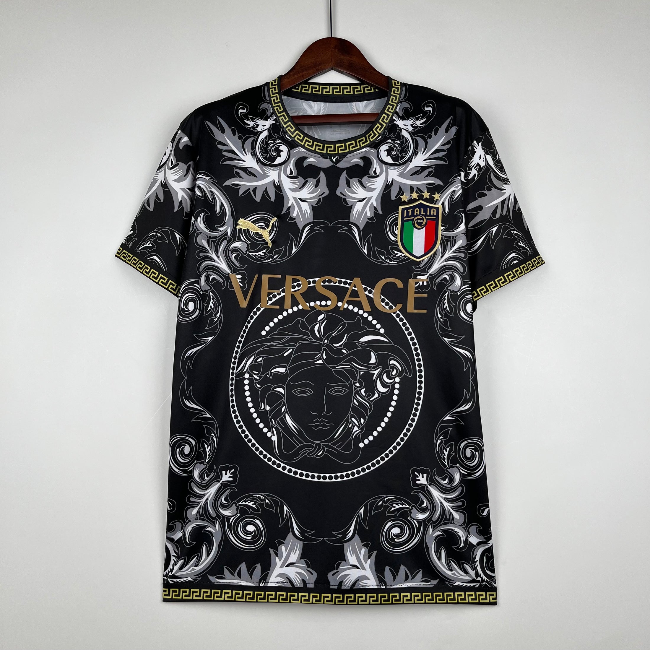 Italy x Versace Black Special Edition Shirt Players Version