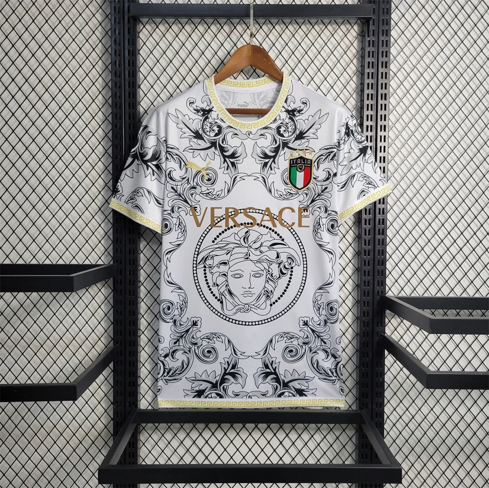 Italy x Versace White Special Edition Shirt Players Version