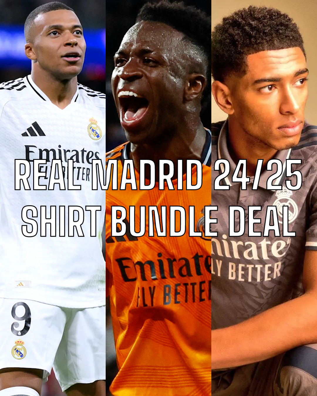 REAL MADRID 24/25 3 SHIRT BUNDLE DEAL