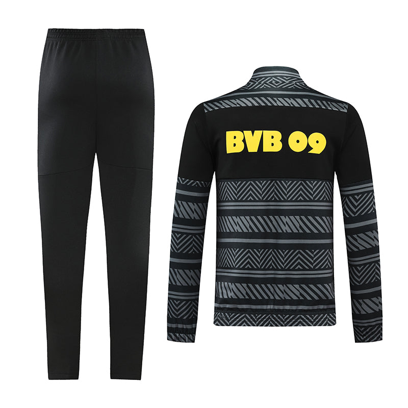 Dortmund 2022/2023 Pre Match Tracksuit (Grey and Black)